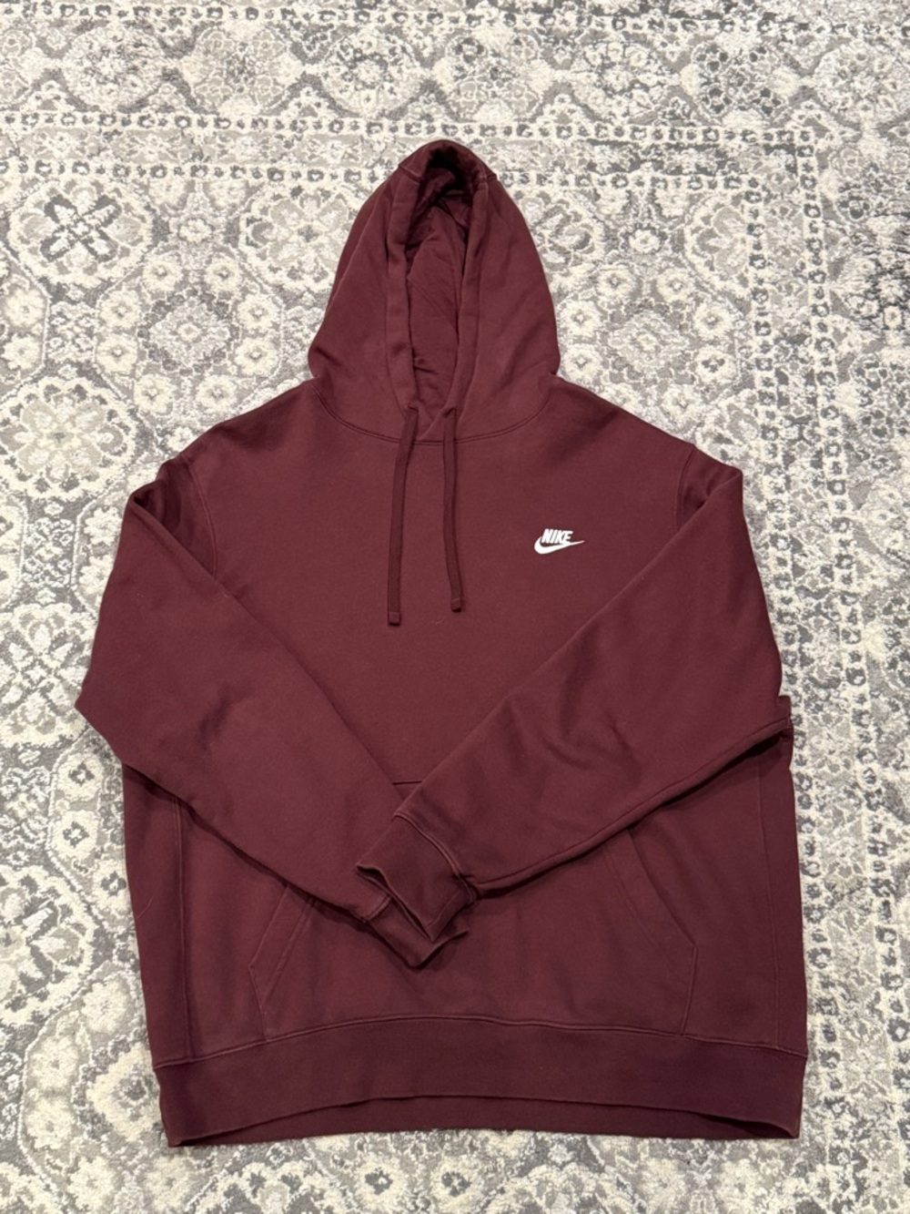 Nike Men's Burgundy Pullover Hoodie